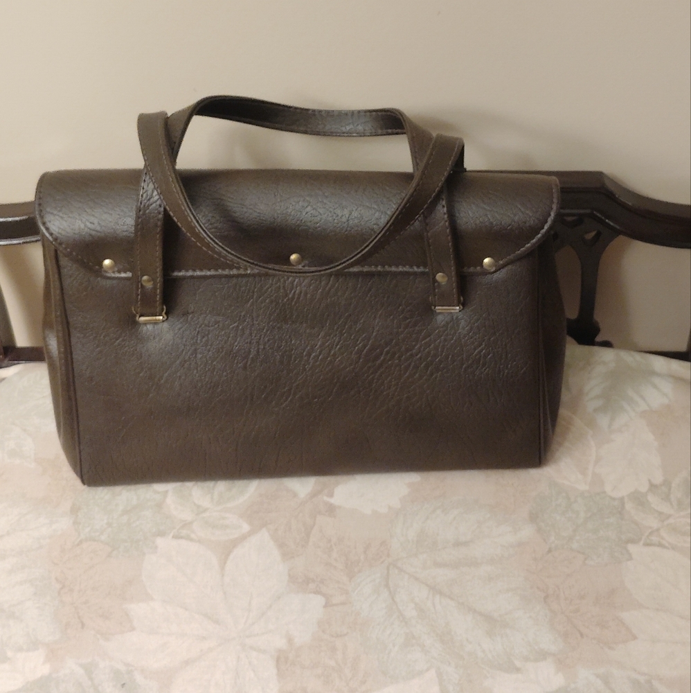 OLLA Elegant Vintage Brown Leather Handbag - Picture 2 of 9